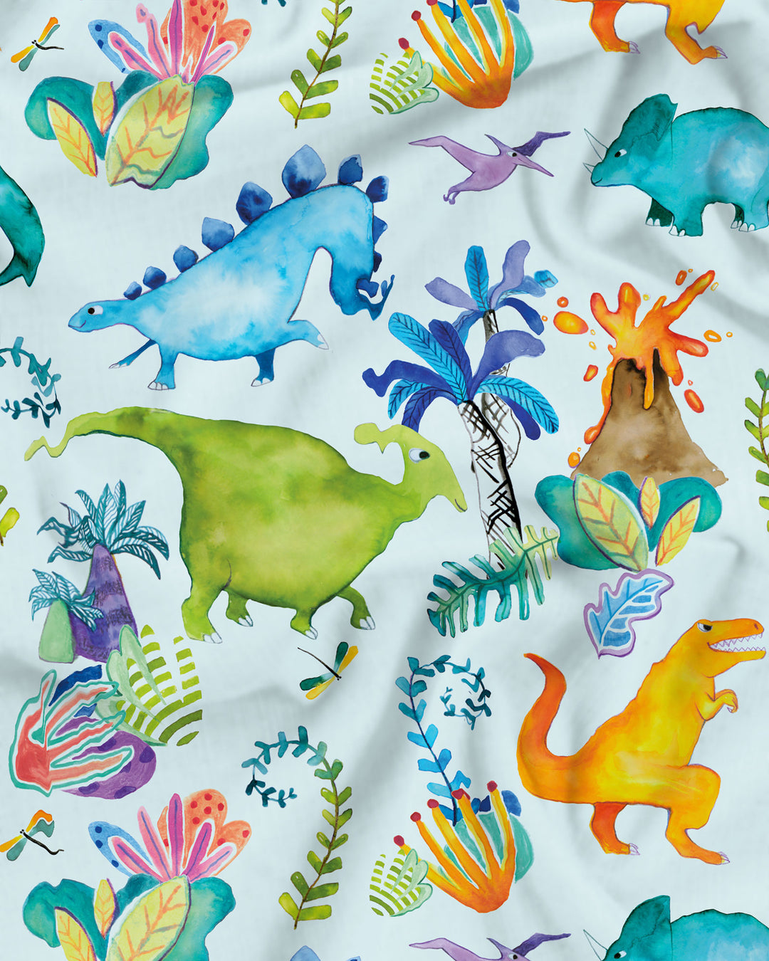 Boys Long Pyjamas - Blue Dinosaurs