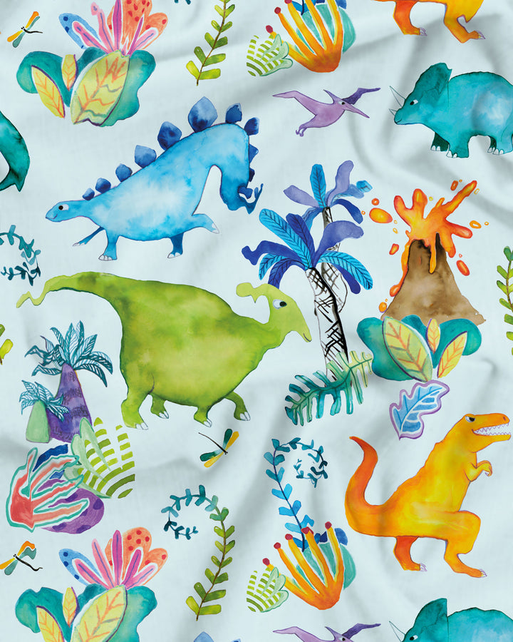 Boys Long Pyjamas - Blue Dinosaurs