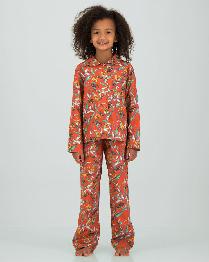 Girls Long Pyjamas - Nag Apie Orange