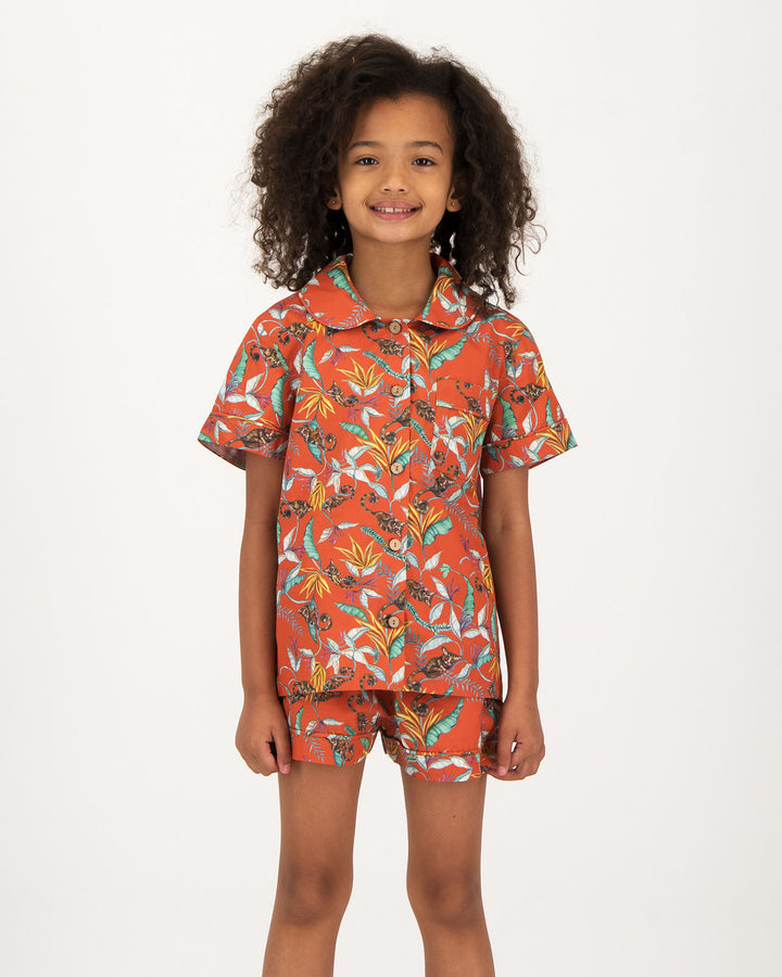 Girls Short Pyjamas - Nag Apies Orange