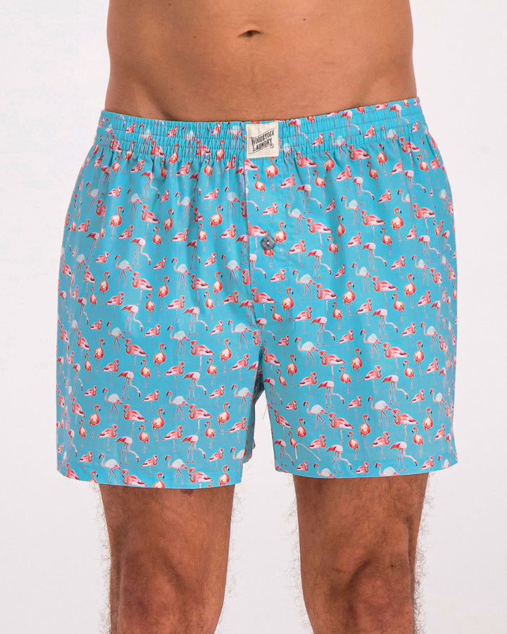 Mens Boxer Shorts - Flamenco Blue