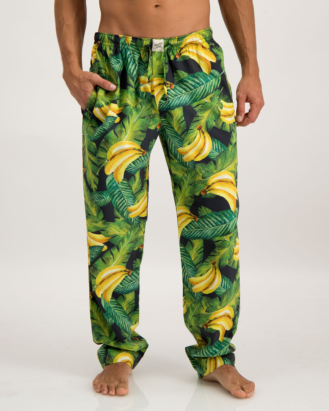 Mens Lounge Pants - Banana on Leaves
