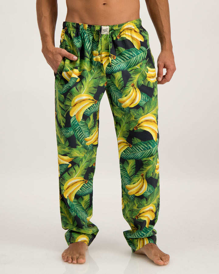 Mens Lounge Pants - Banana on Leaves