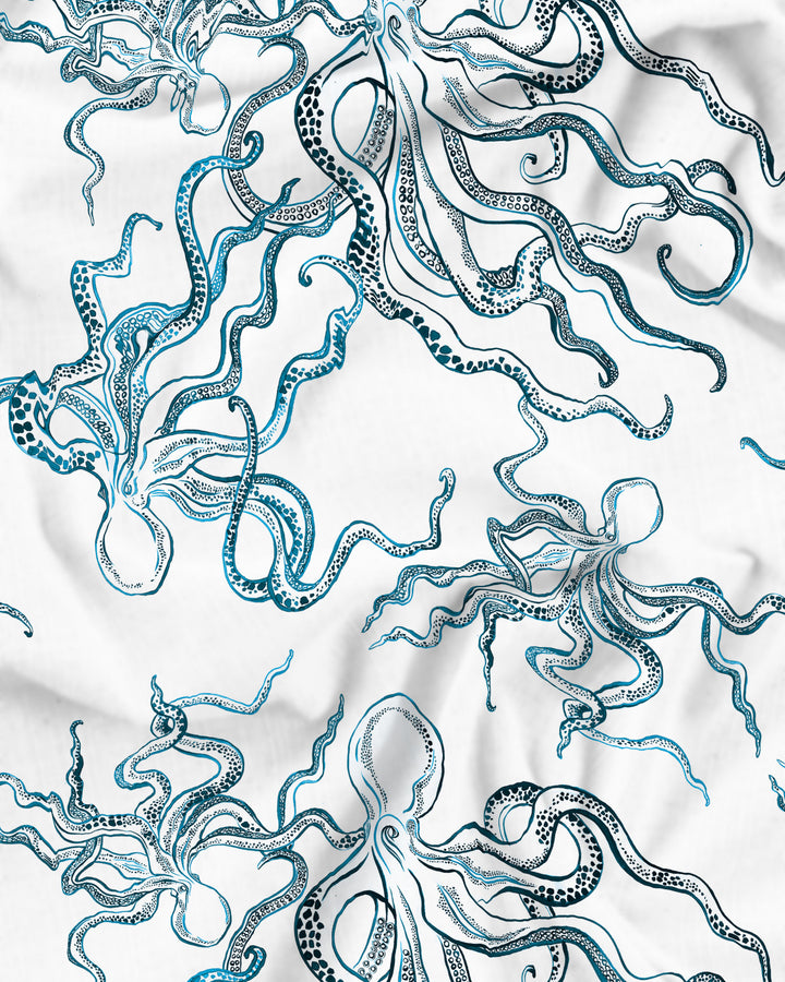 Mens Boxer Shorts - Octopus Indigo