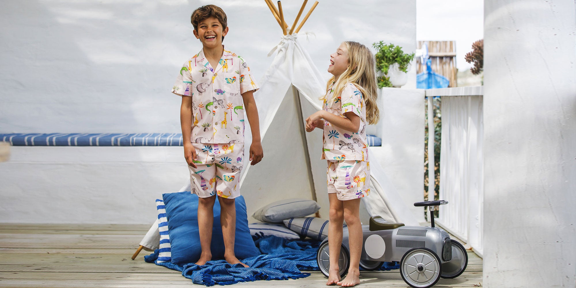 Kids Short Pyjamas - Safari