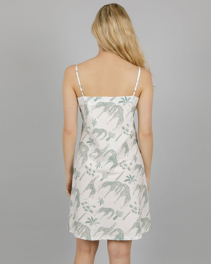 Womens Nightdress - Giraffe in Green