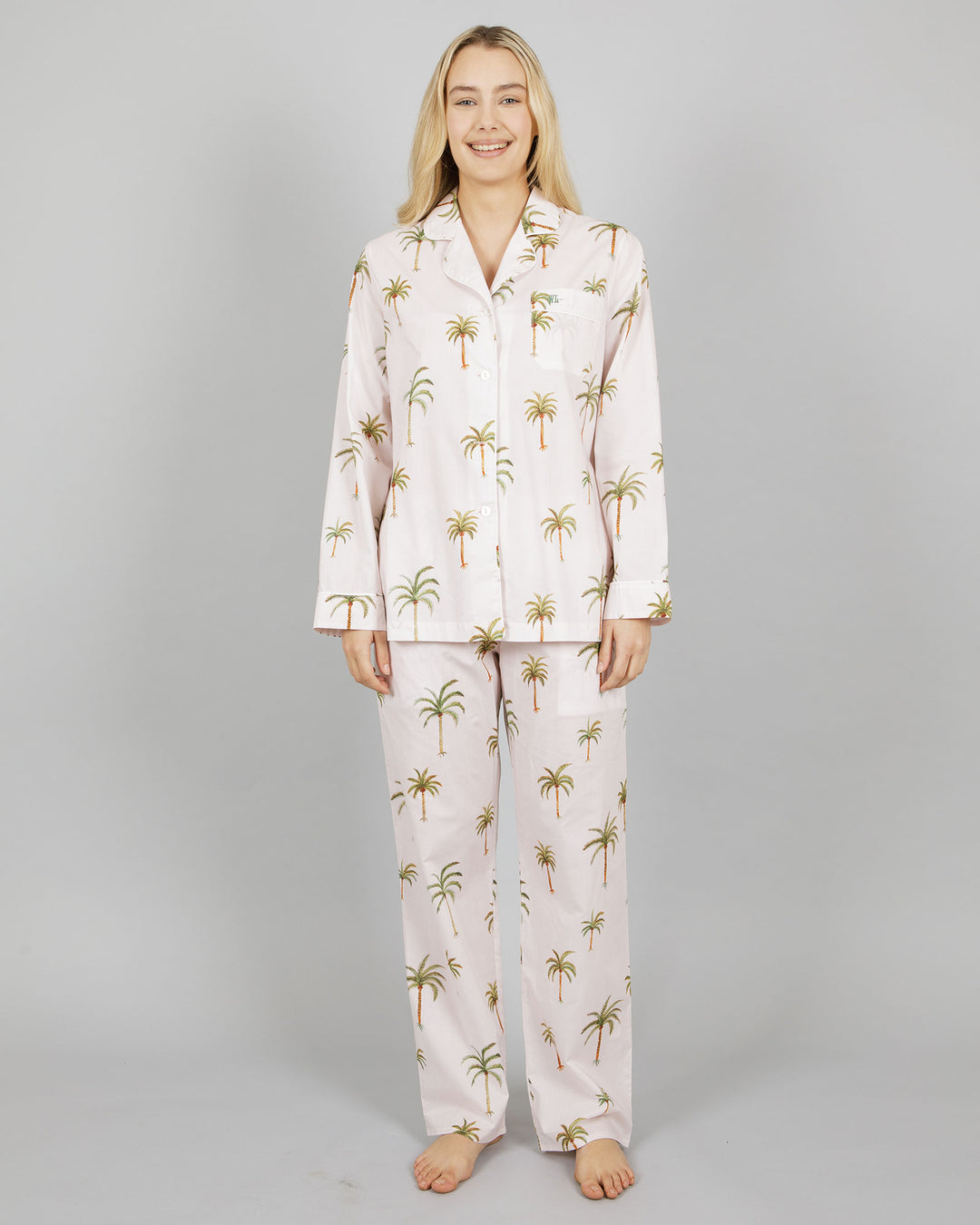 Womens Long Pyjamas - Palm Beach