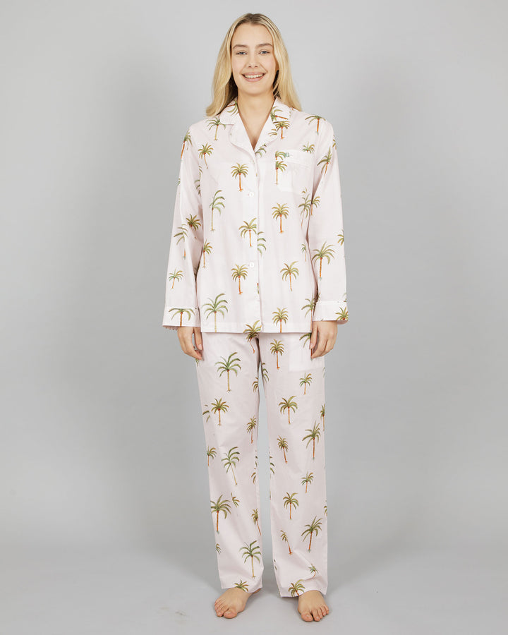 Womens Long Pyjamas - Palm Beach