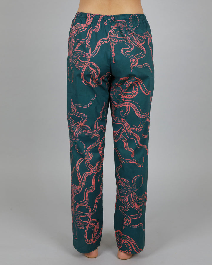 Womens Lounge Pants - Octopus in Pink