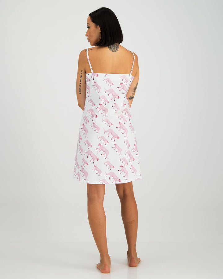 Womens Nightdress - Pink Leopard
