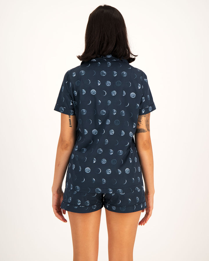 Womens Short Pyjamas - Moon