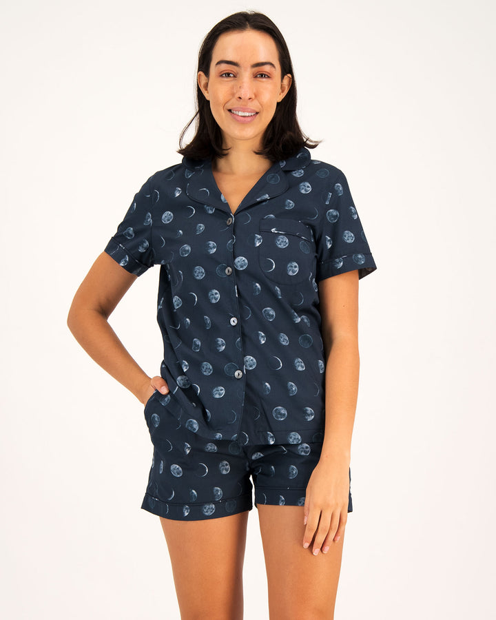Womens Short Pyjamas - Moon