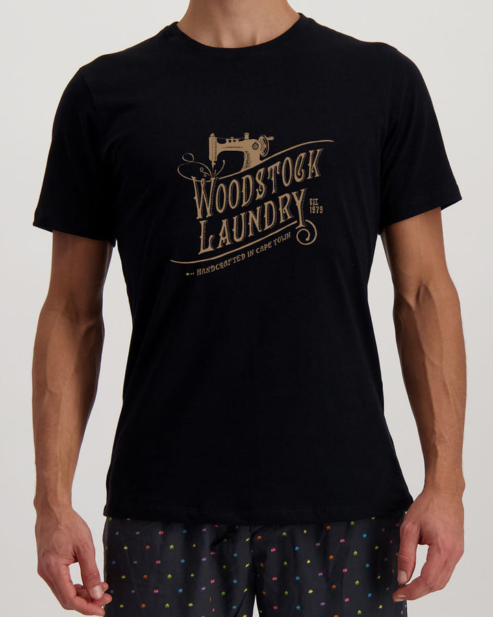 Mens T-Shirt - Woodstock Laundry Logo