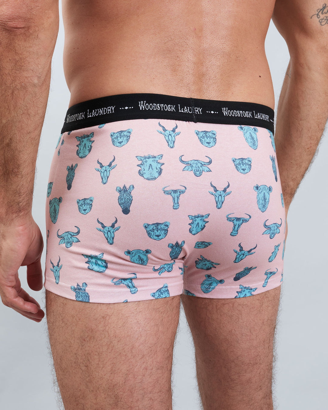 Mens Boxer Briefs - Heads in Pink