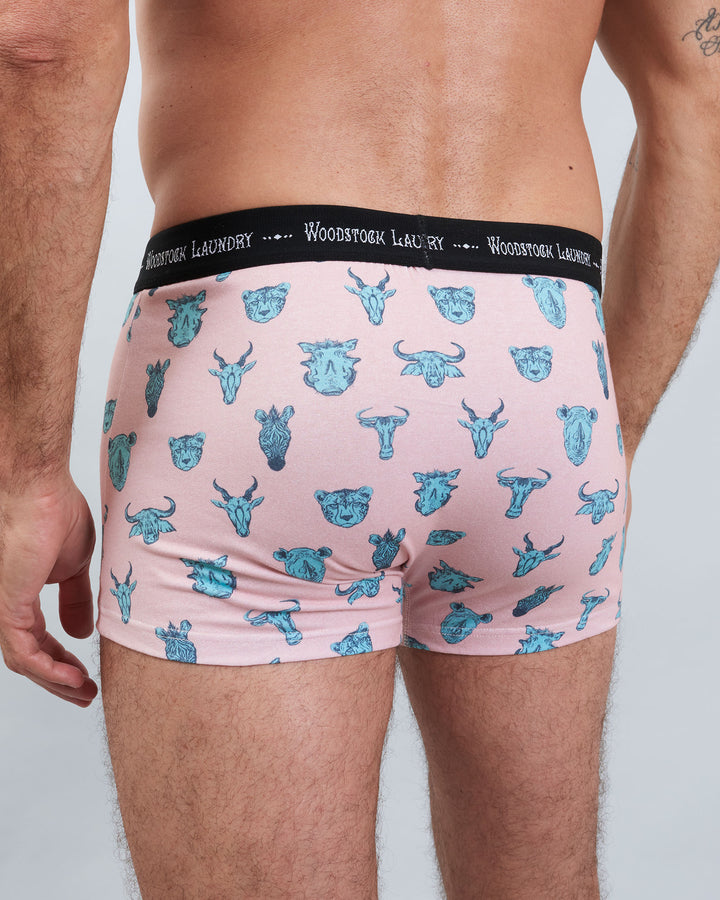Mens Boxer Briefs - Heads in Pink