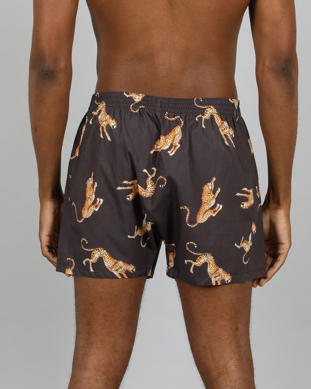 Mens Boxer Shorts - Leaping Leopards