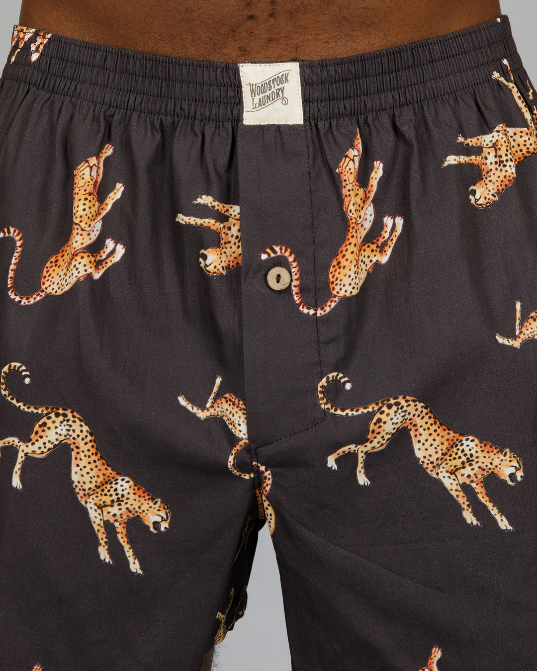 Mens Boxer Shorts - Leaping Leopards