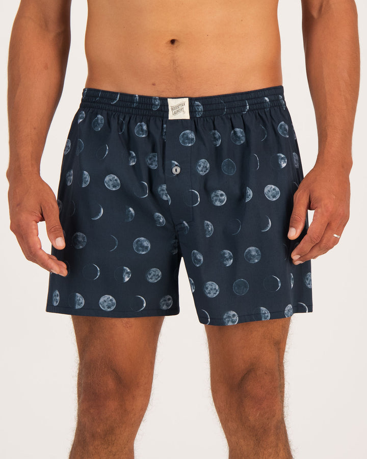 Mens Boxer Shorts - Moons