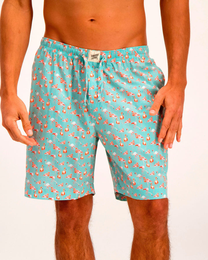 Mens Lounge Shorts - Flamenco Blue