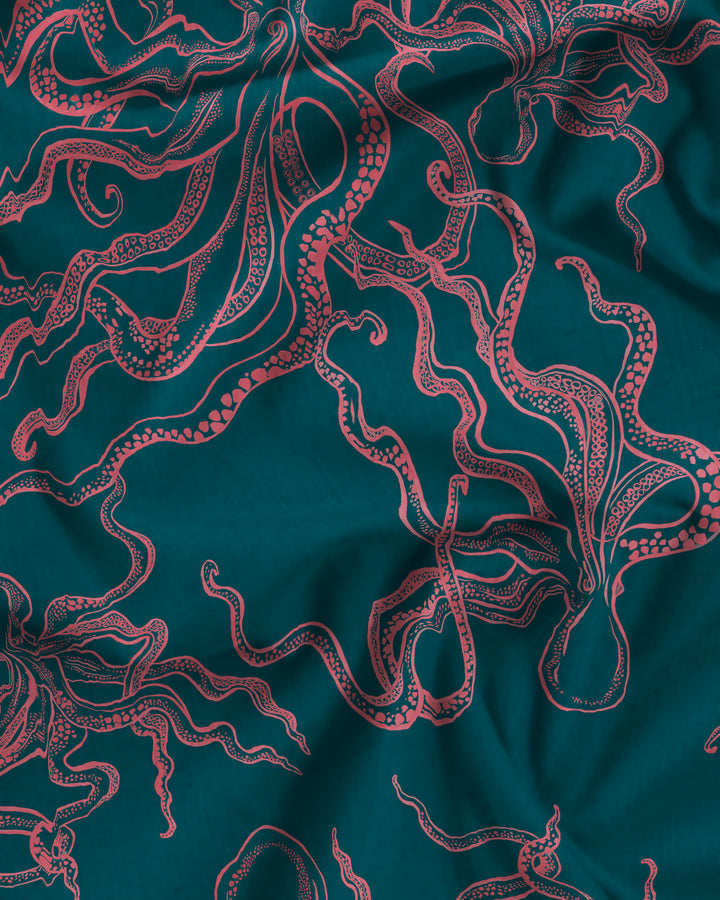 Womens Nightdress - Pink Octopus