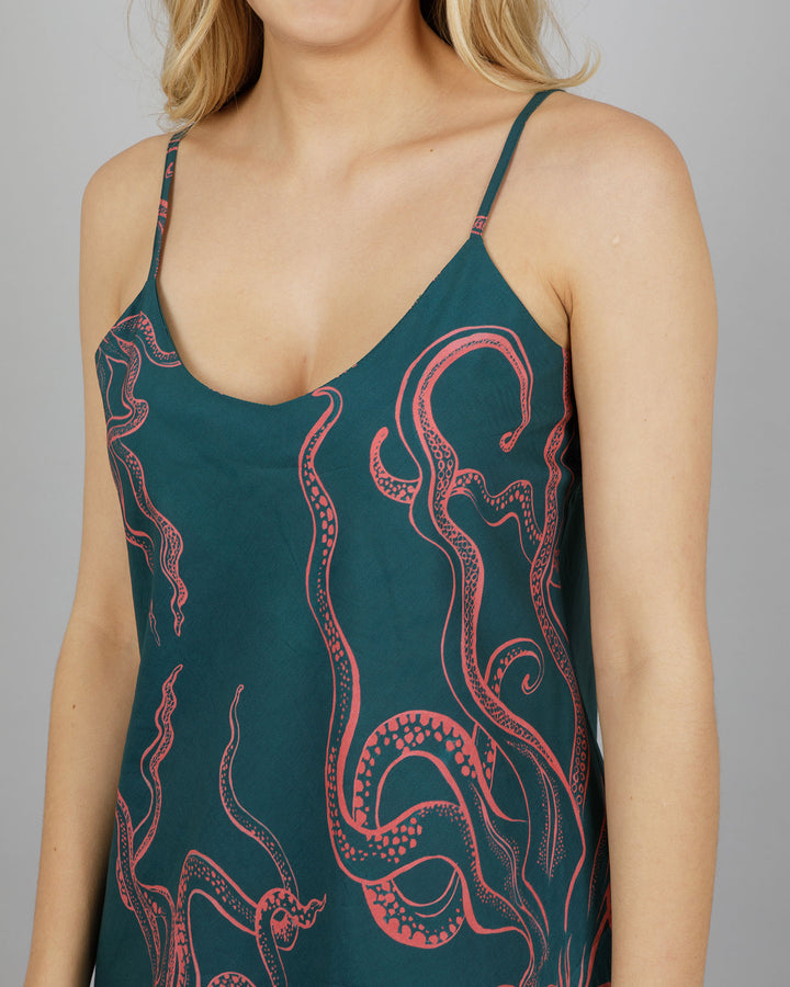 Womens Nightdress - Pink Octopus